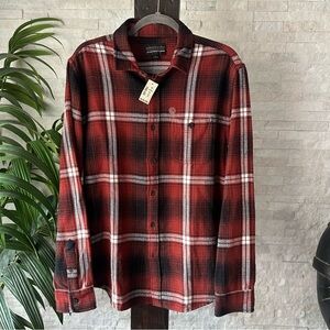 Aeropostale Air Softspun Plaid Heavy Flannel Cotton Button Down Size M New Tags